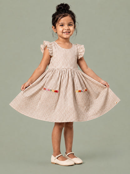 Pink dress girls cotton frock girls part dress premium affordable kids clothes girls fashion