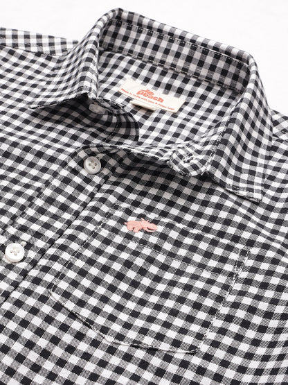 The Little Checkmate Shirt in Black