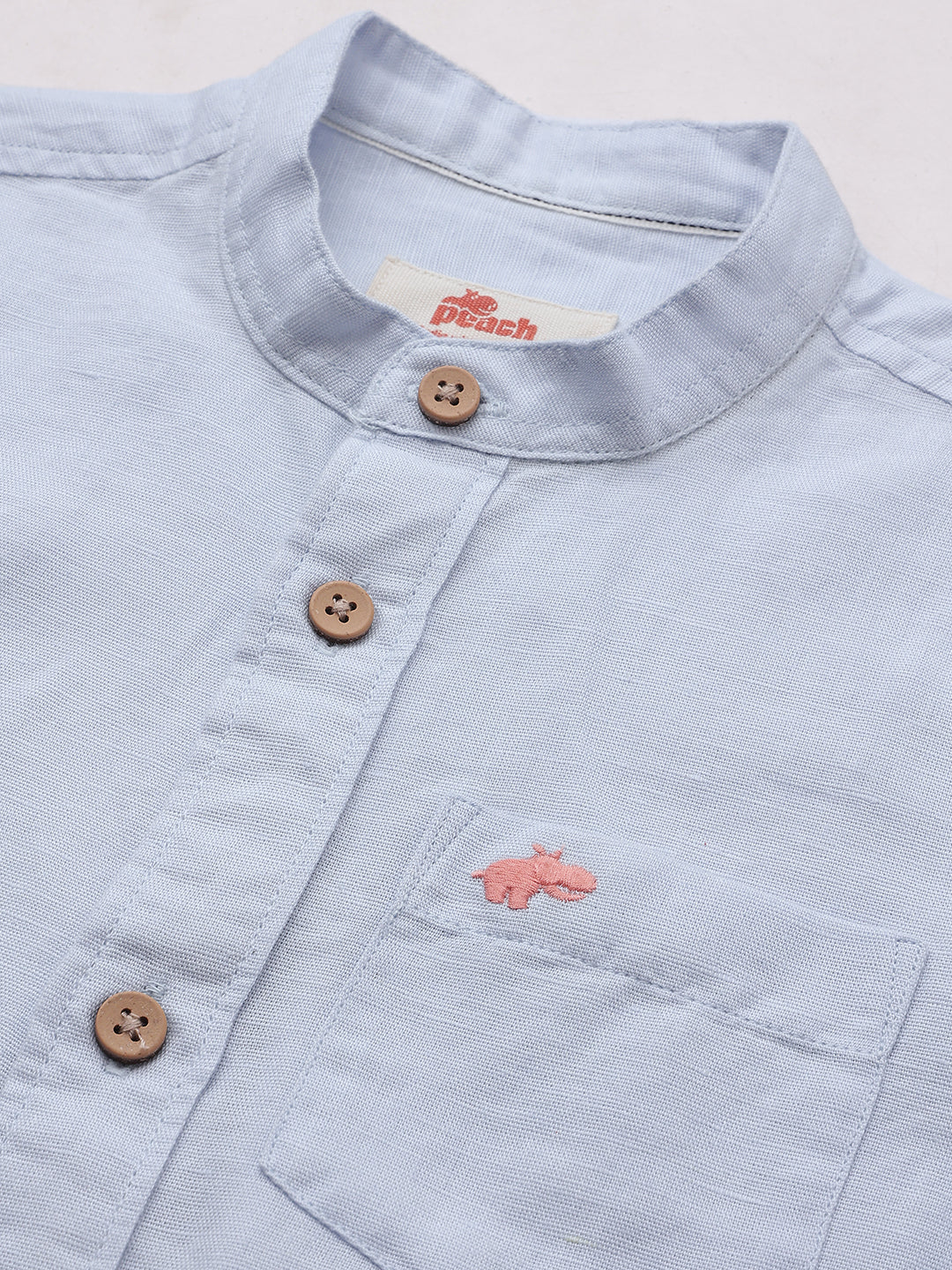 The Timeless Roll-up Sleeve Shirt for Boys (Blue)