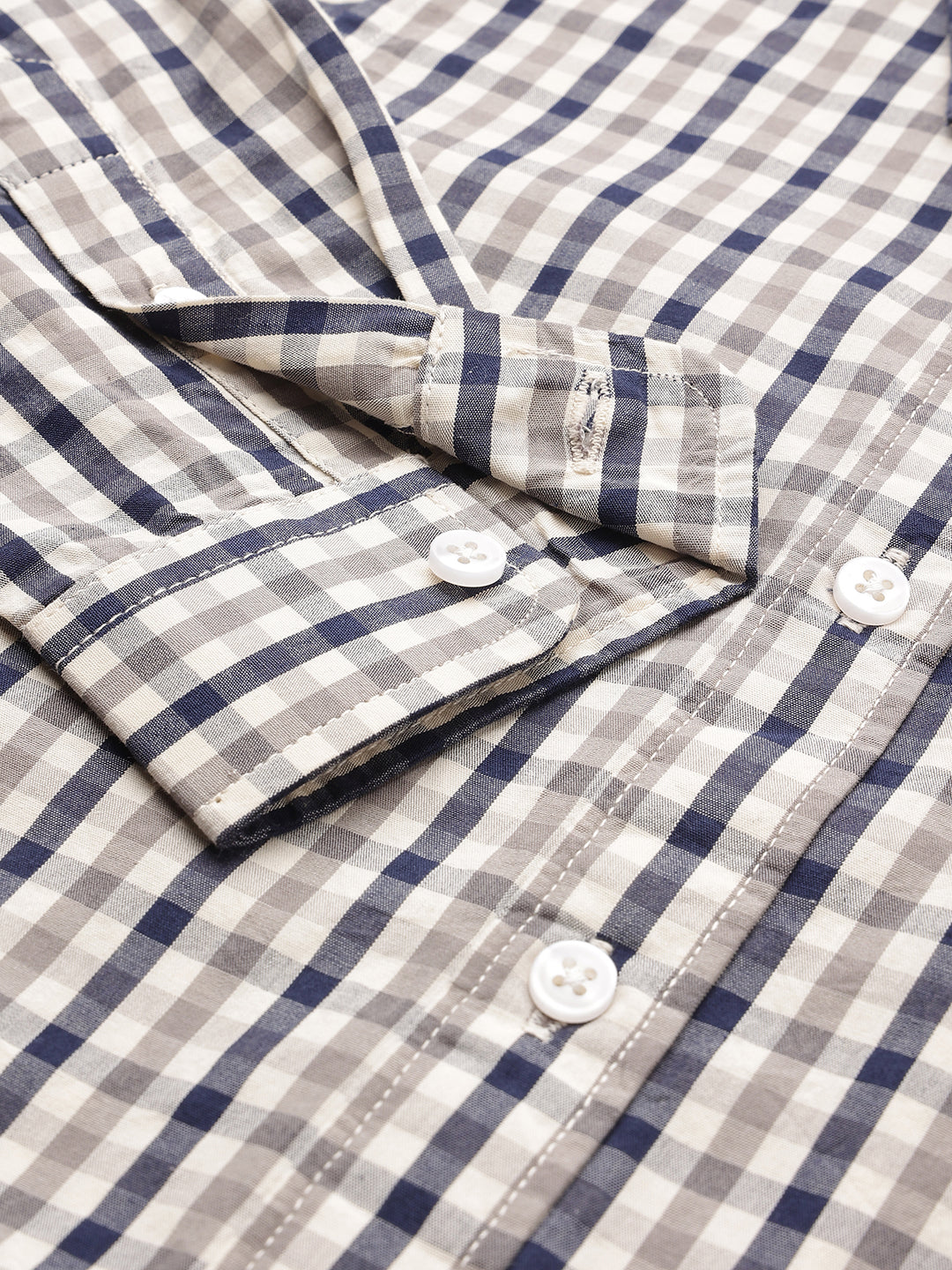 The Picnic Checks Shirt in Navy Blue and Grey