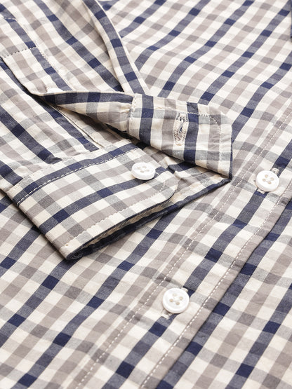 The Picnic Checks Shirt in Navy Blue and Grey