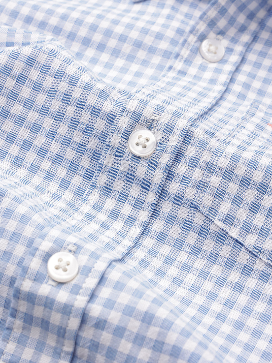 The Little Checkmate Shirt in Sky Blue