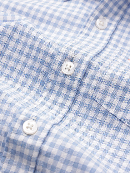 The Little Checkmate Shirt in Sky Blue