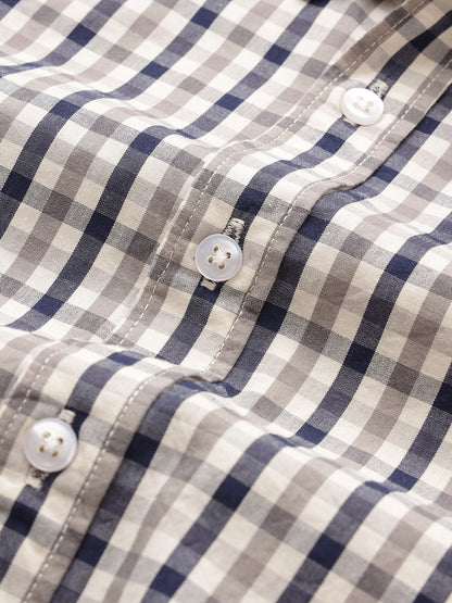 The Picnic Checks Shirt in Navy Blue and Grey