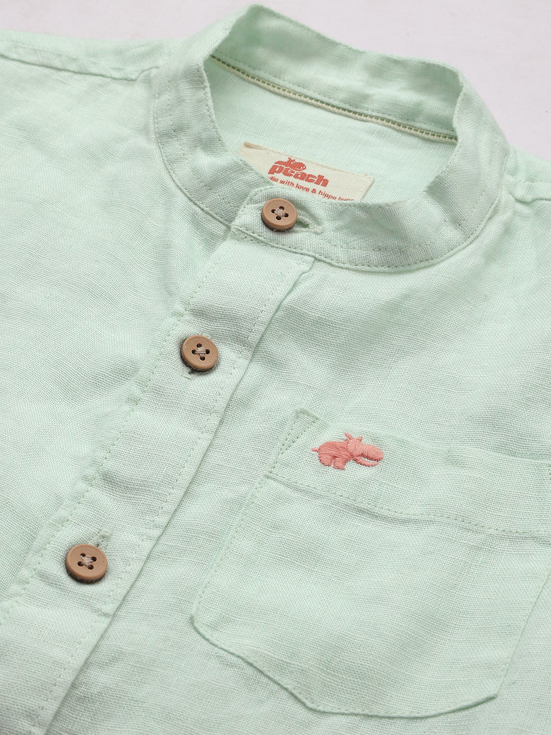 The Timeless Roll-up Sleeve Shirt for Boys (Green)