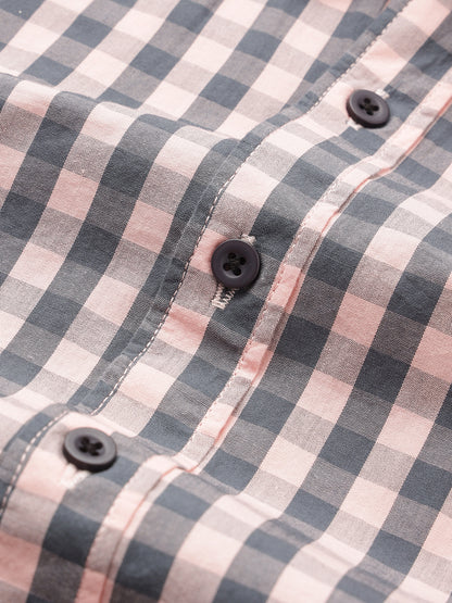 The Picnic Checks Shirt in Pink and Navy Blue