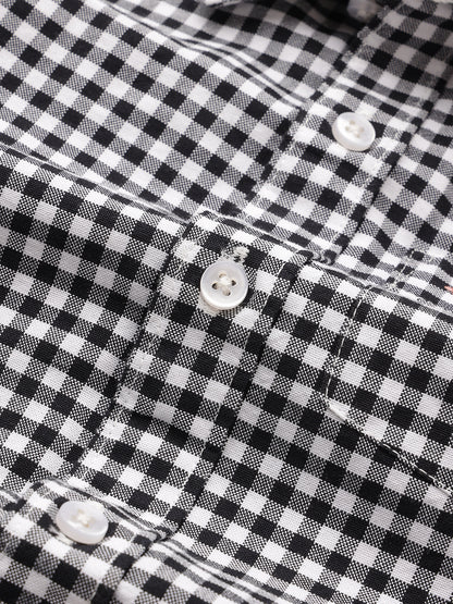 The Little Checkmate Shirt in Black