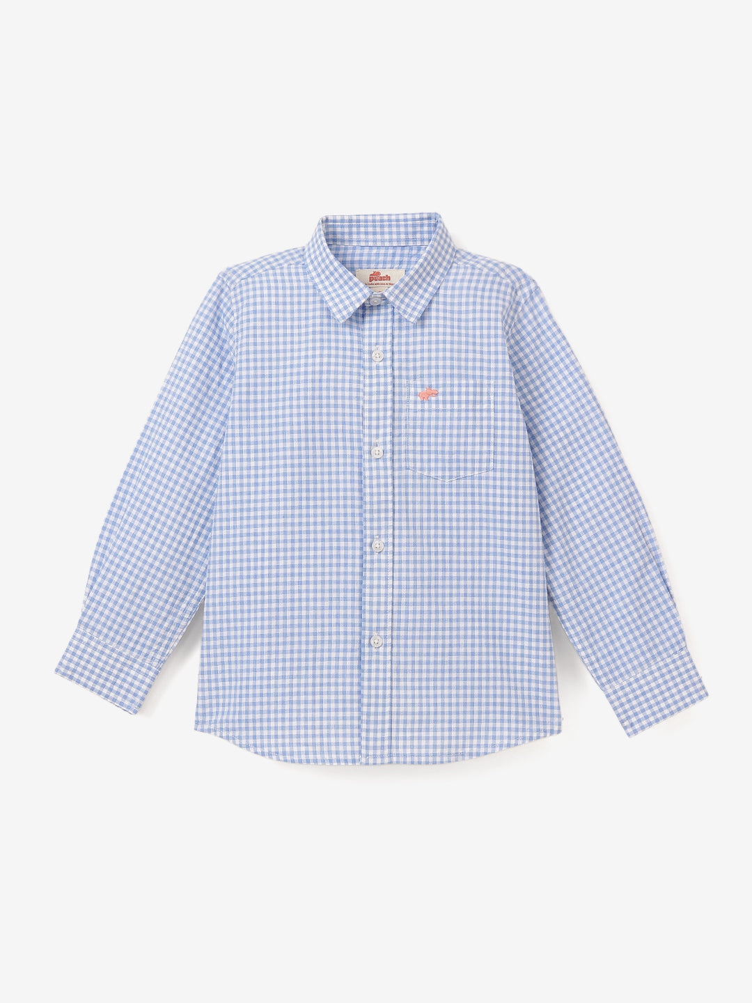 The Little Checkmate Shirt in Sky Blue