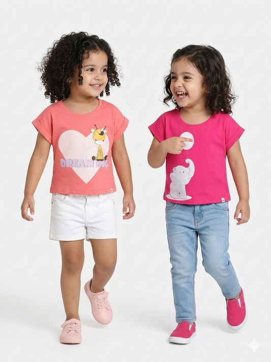 Double the Pink: Value Set of 2 T-shirts