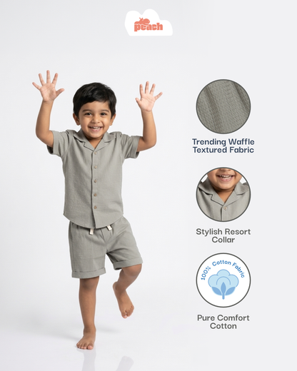 All Occasion Waffle Coord Set for Boys (Green)