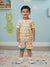 Shapes and Peach Oversized Coord Set for Boys