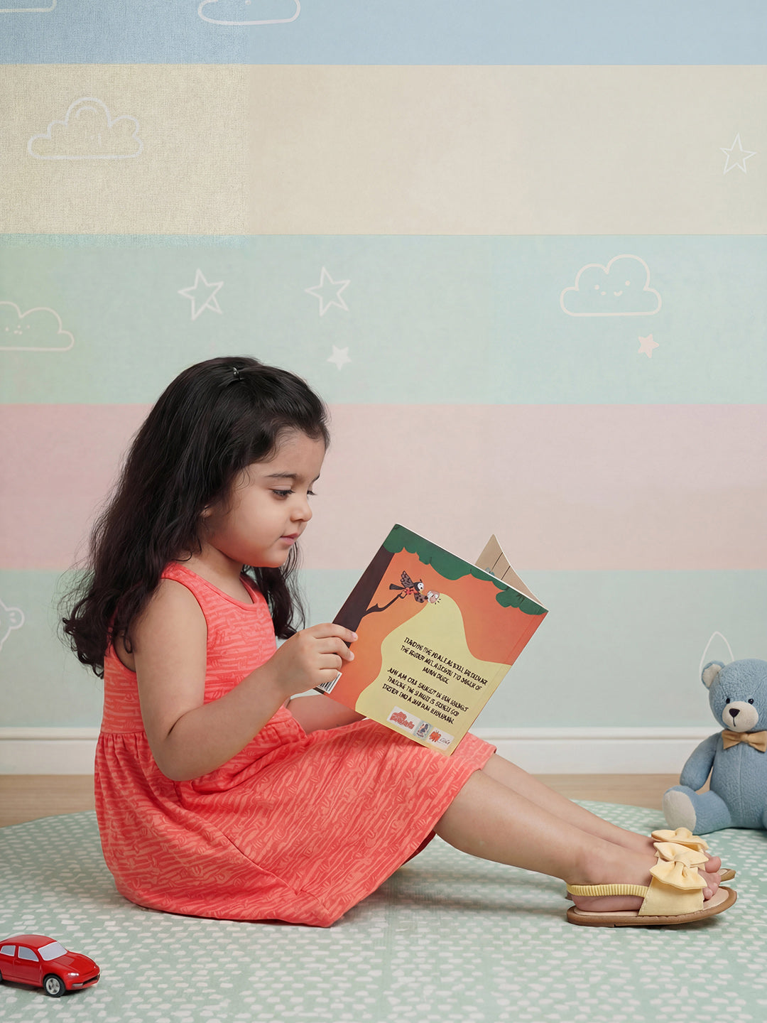 Pink 100% Cotton Cross Back Sleeveless Dress