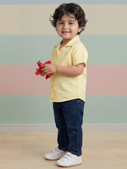 Indigo Cotton Relaxed Fit Smart Stretchable Jeans for Boys