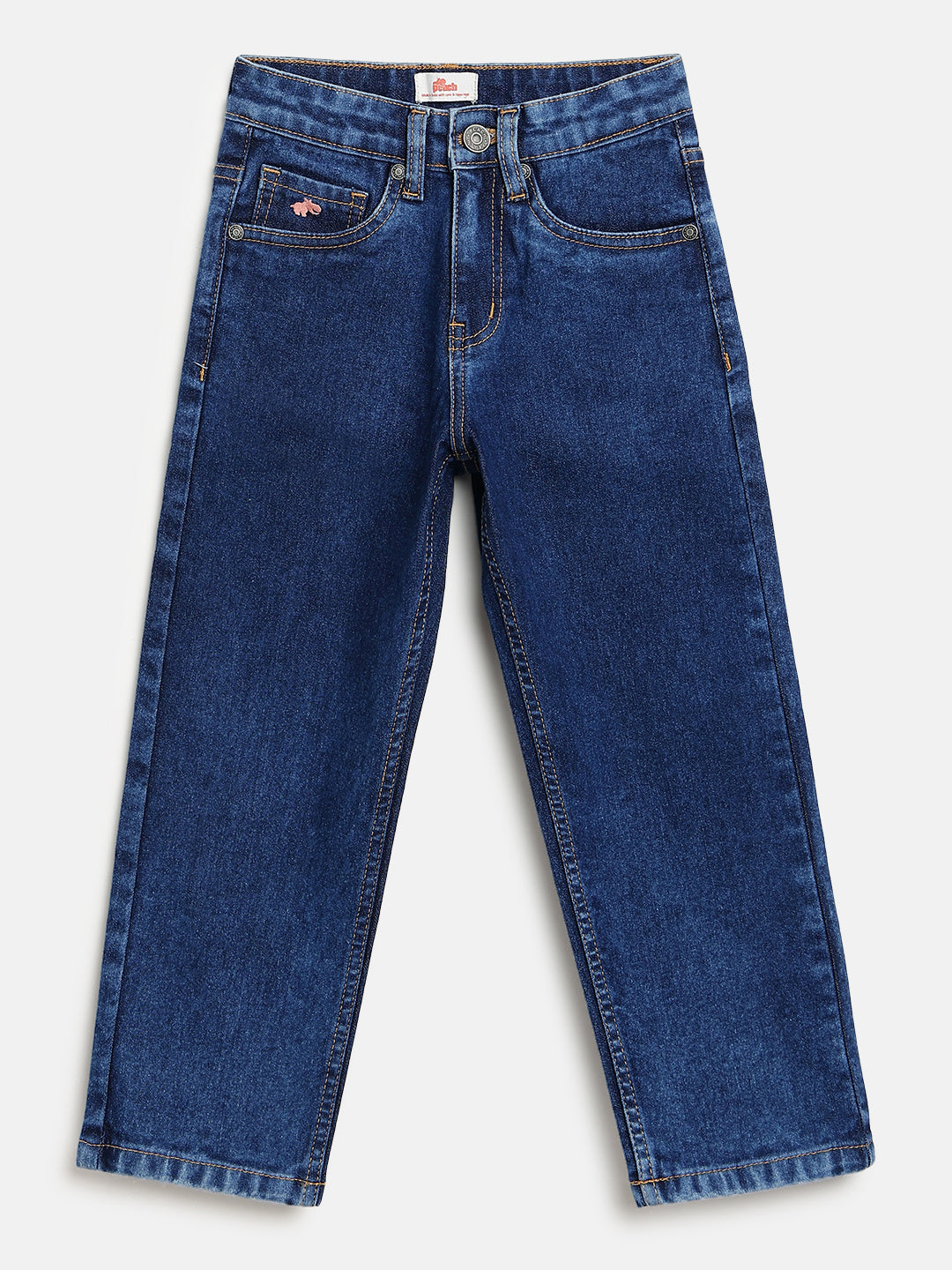 Indigo Cotton Relaxed Fit Smart Stretchable Jeans for Boys