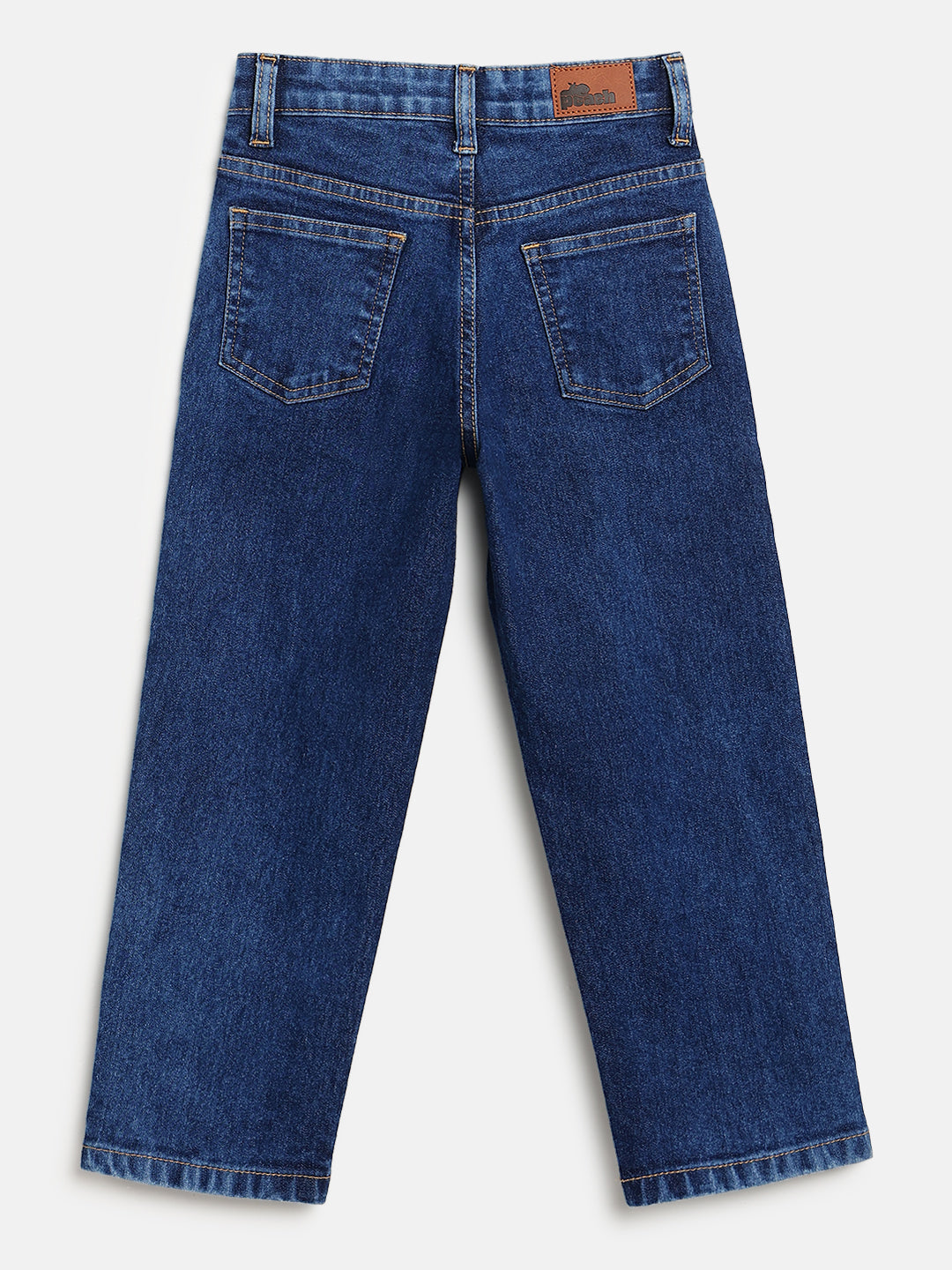 Indigo Cotton Relaxed Fit Smart Stretchable Jeans for Boys