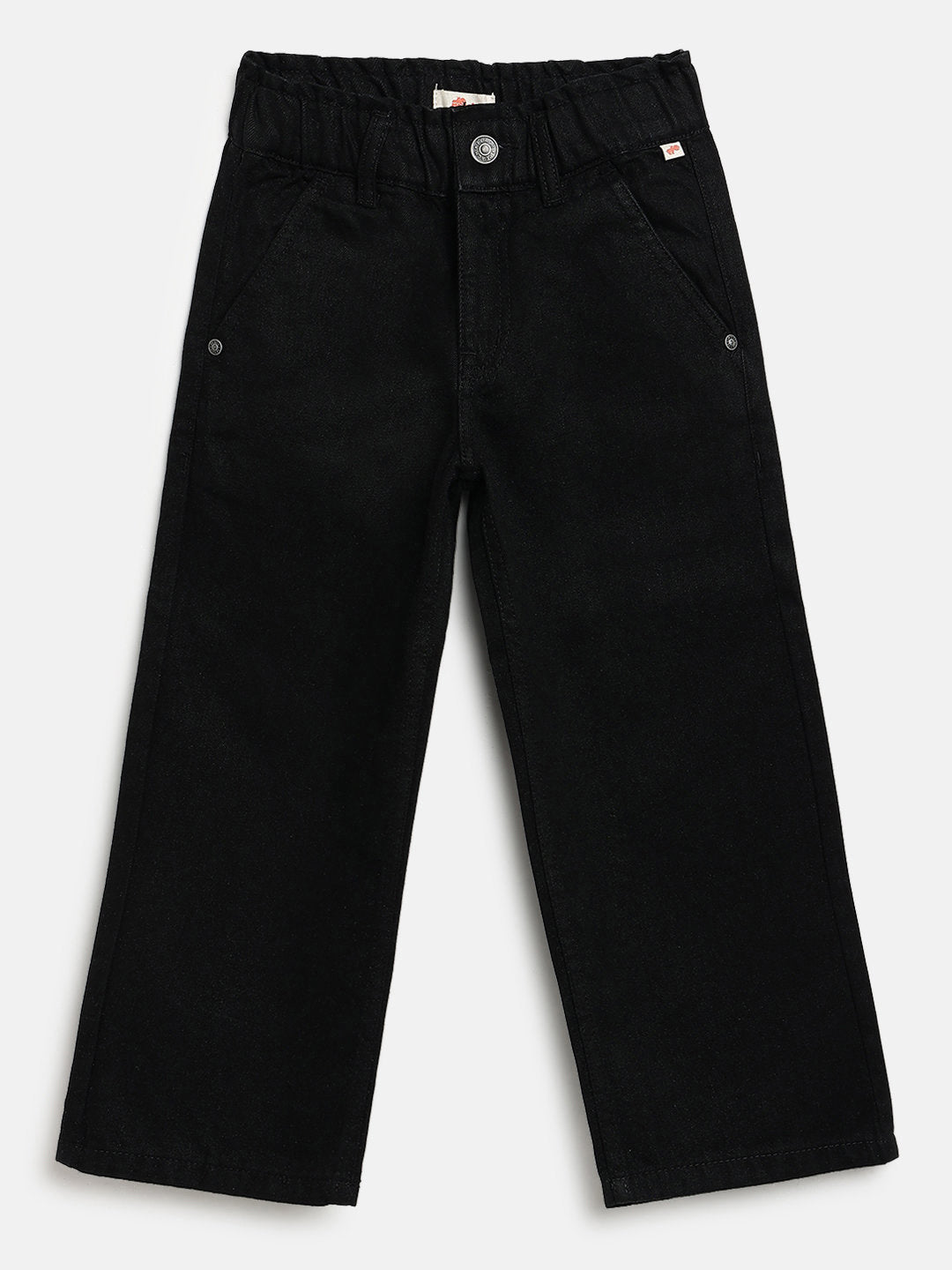 Black 100% Cotton Comfortable and Stylish Wide Leg Jeans for Girls