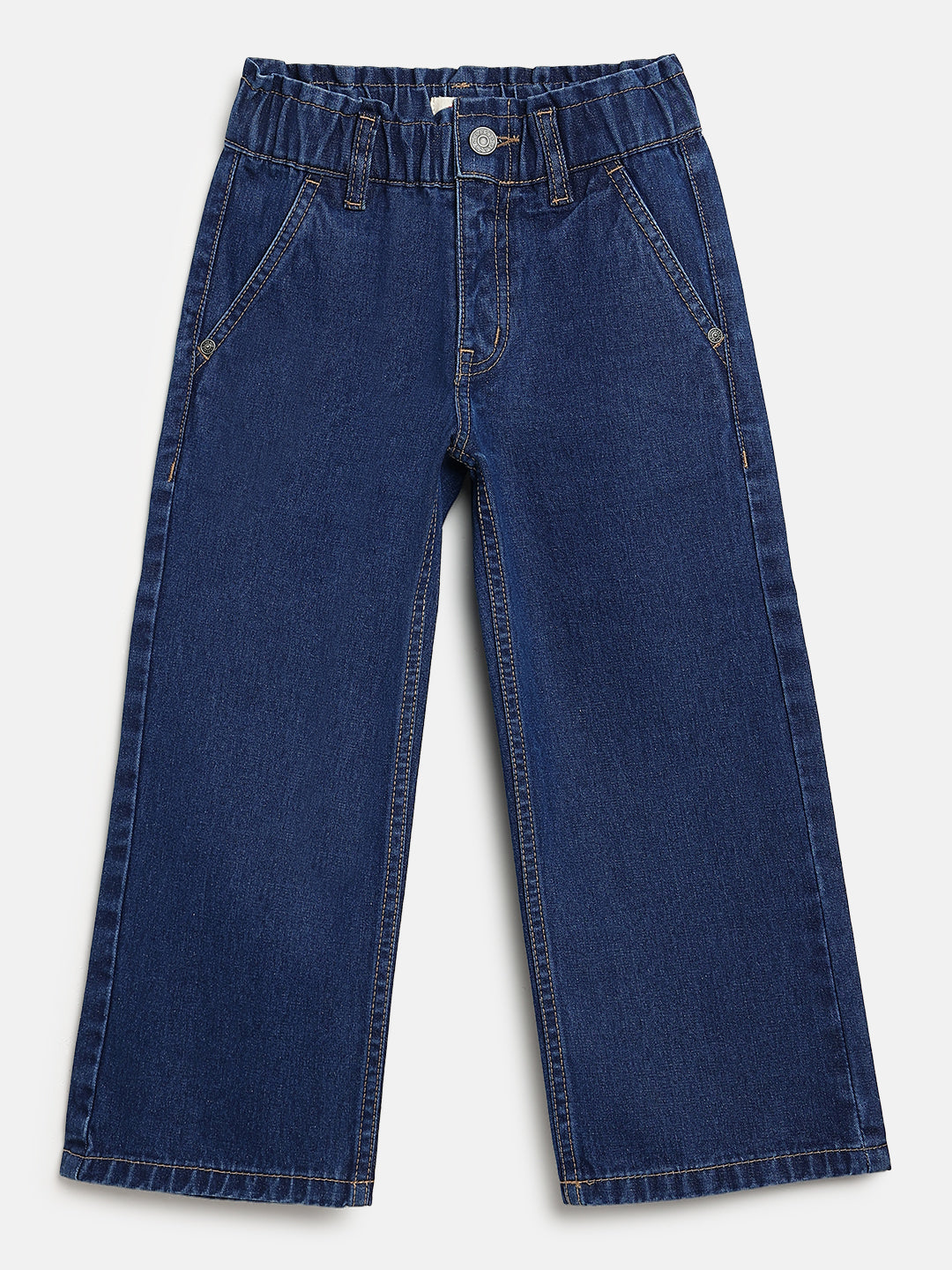 Indigo 100% Cotton Comfortable and Stylish Wide Leg Jeans for Girls