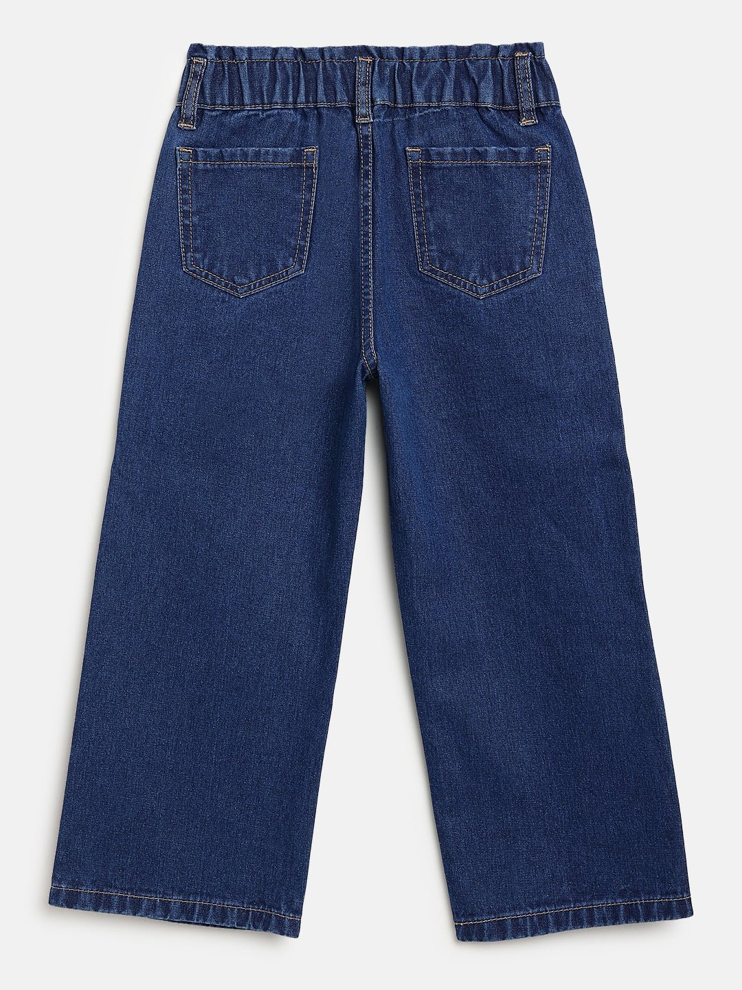 Indigo 100% Cotton Comfortable and Stylish Wide Leg Jeans for Girls