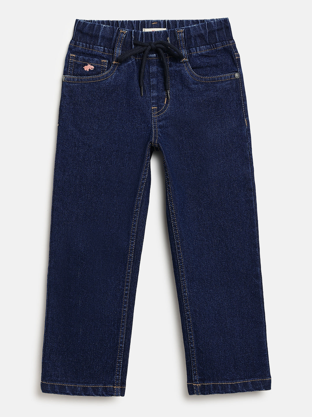 Indigo Cotton Comfortable and Stretchable Straight Fit Jeans for Girls