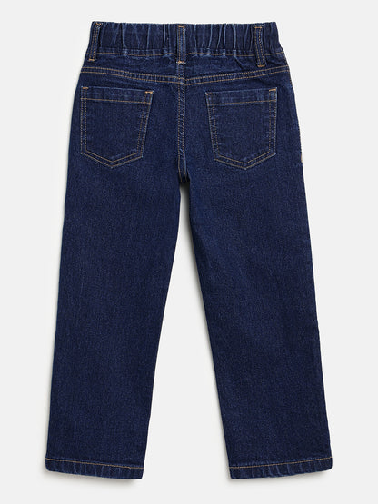 Indigo Cotton Comfortable and Stretchable Straight Fit Jeans for Girls