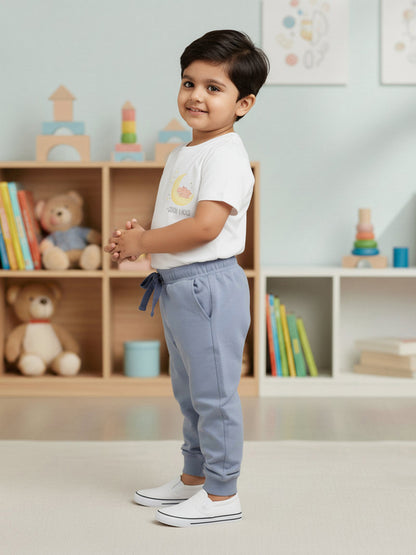 White and Green 100% Cotton Nightsuit Set