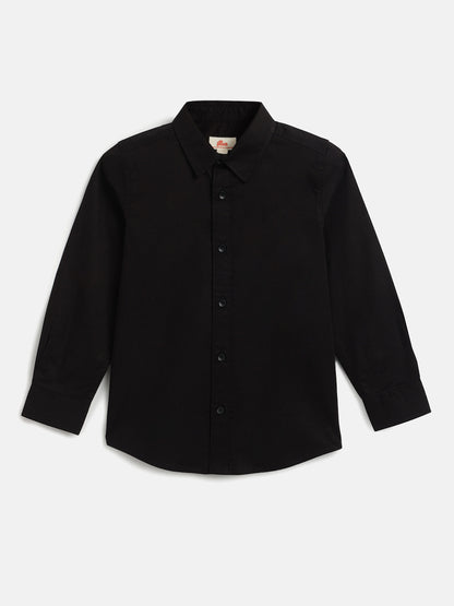 Black 100% Cotton Full Sleeve Premium Formal Shirt