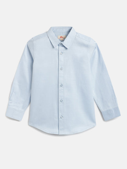 Blue 100% Cotton Full Sleeve Premium Formal Shirt