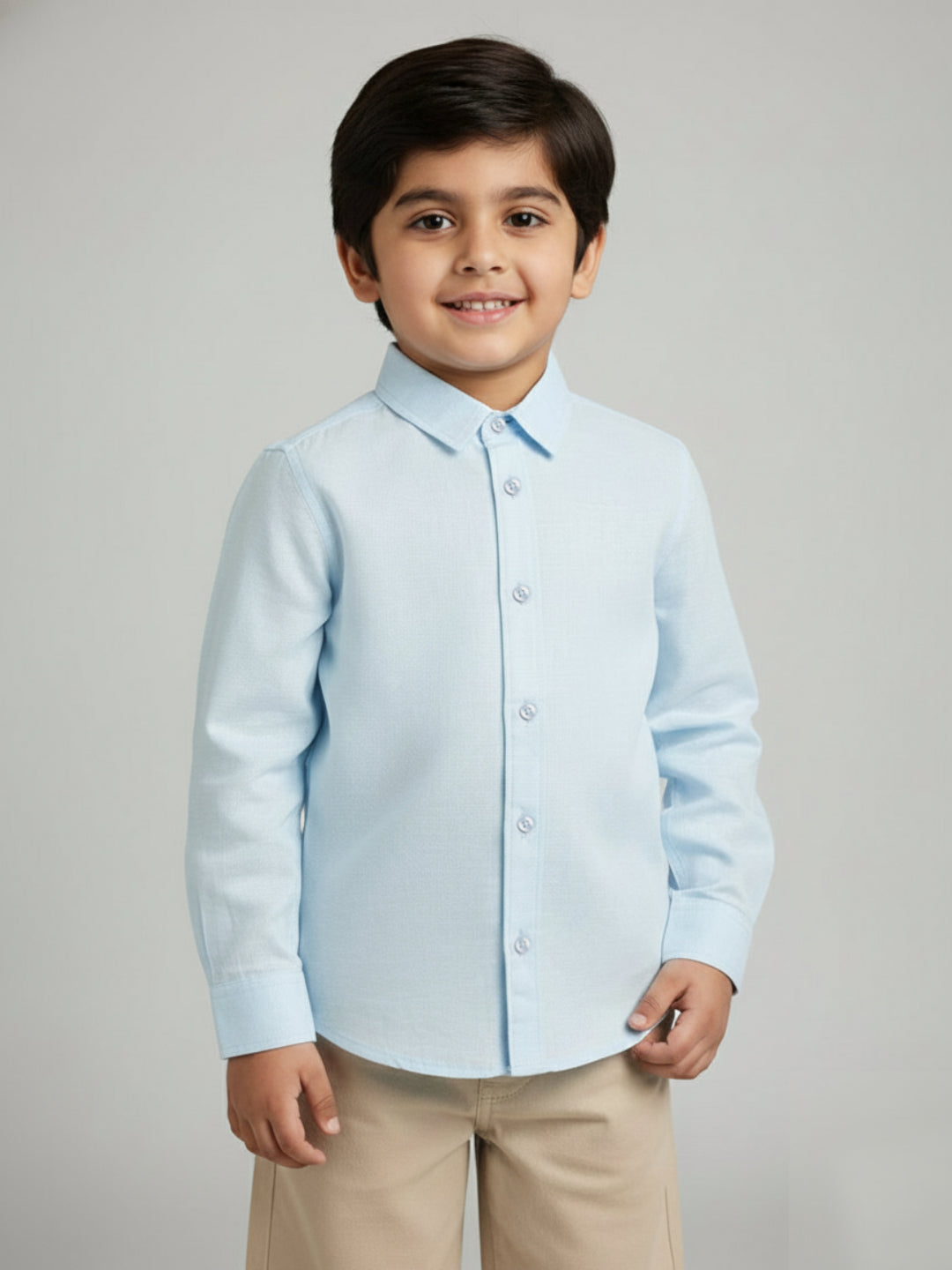 Blue 100% Cotton Full Sleeve Premium Formal Shirt