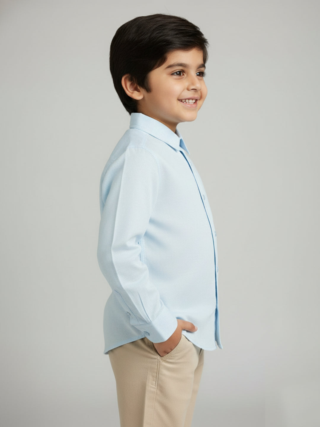 Blue 100% Cotton Full Sleeve Premium Formal Shirt