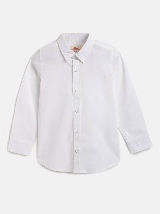 White 100% Cotton Full Sleeve Premium Formal Shirt