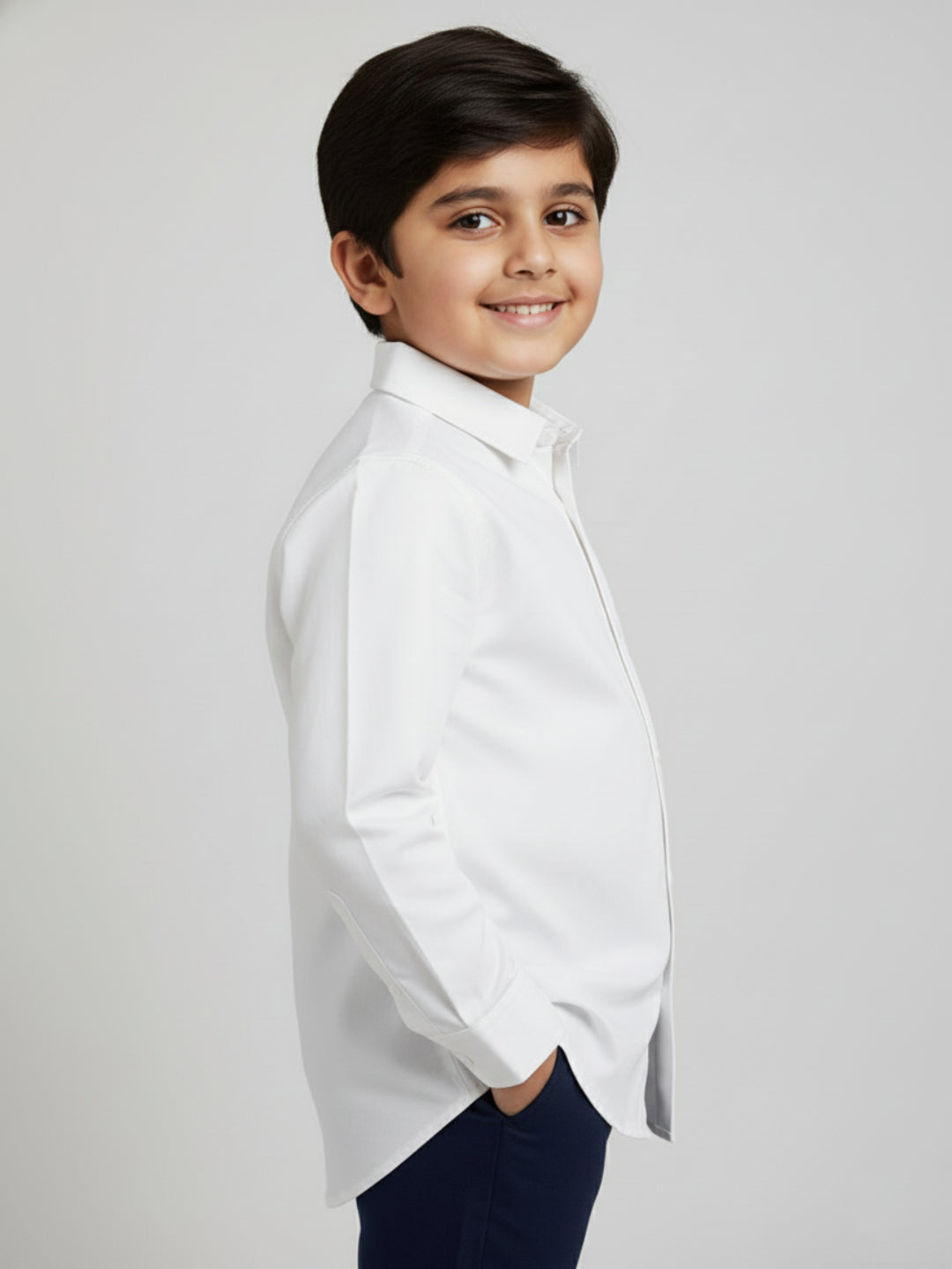 White 100% Cotton Full Sleeve Premium Formal Shirt