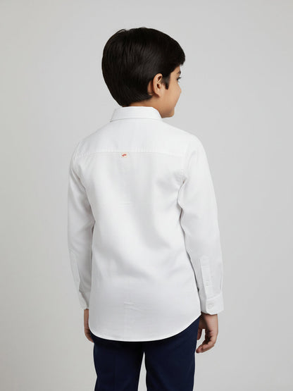 White 100% Cotton Full Sleeve Premium Formal Shirt