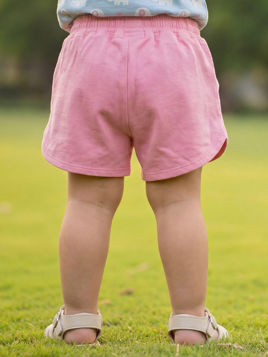 Pink 100% Cotton Denim Shorts