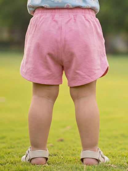 Pink 100% Cotton Denim Shorts