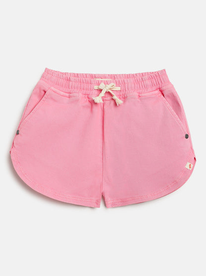 Pink 100% Cotton Denim Shorts