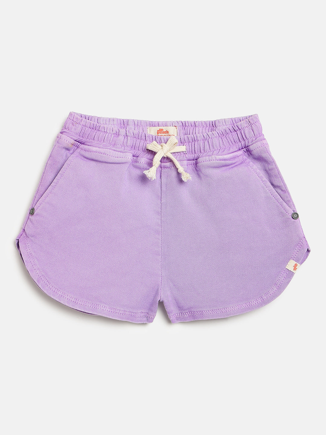 Purple 100% Cotton Denim Shorts