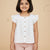 Linen Touch Top for Girls (White)
