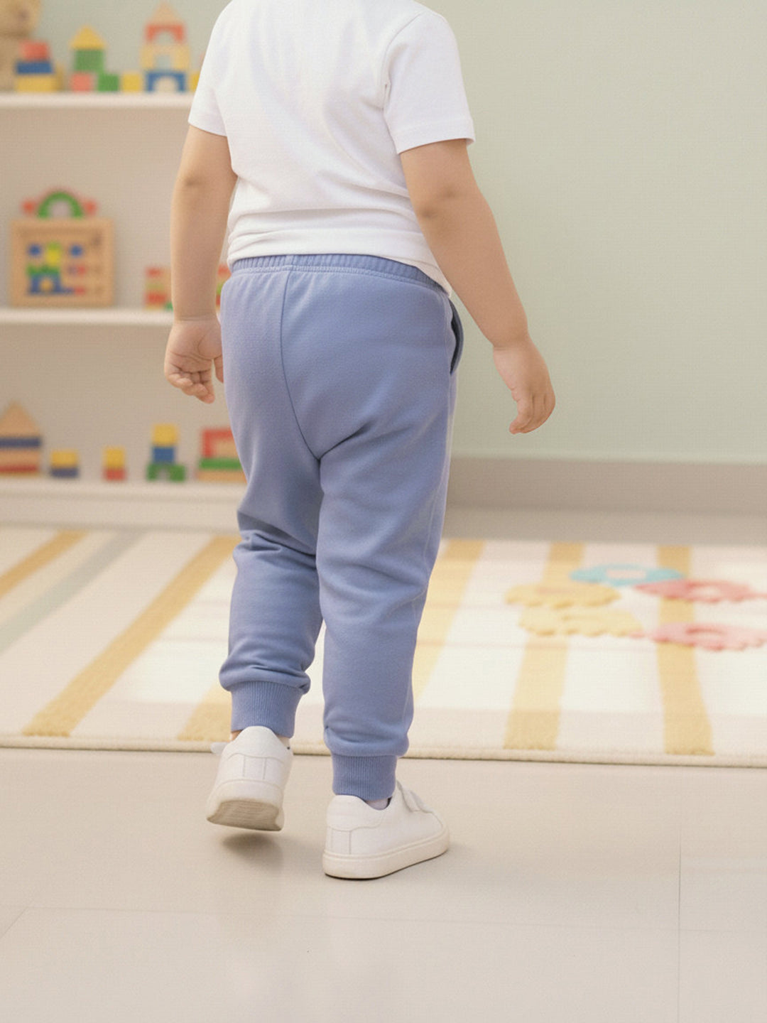 Blue 100% Cotton Joggers