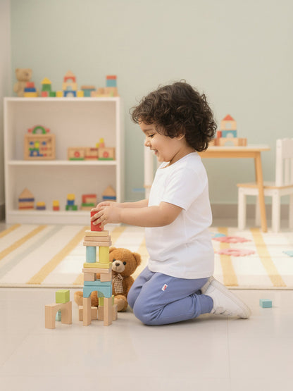 Blue 100% Cotton Joggers