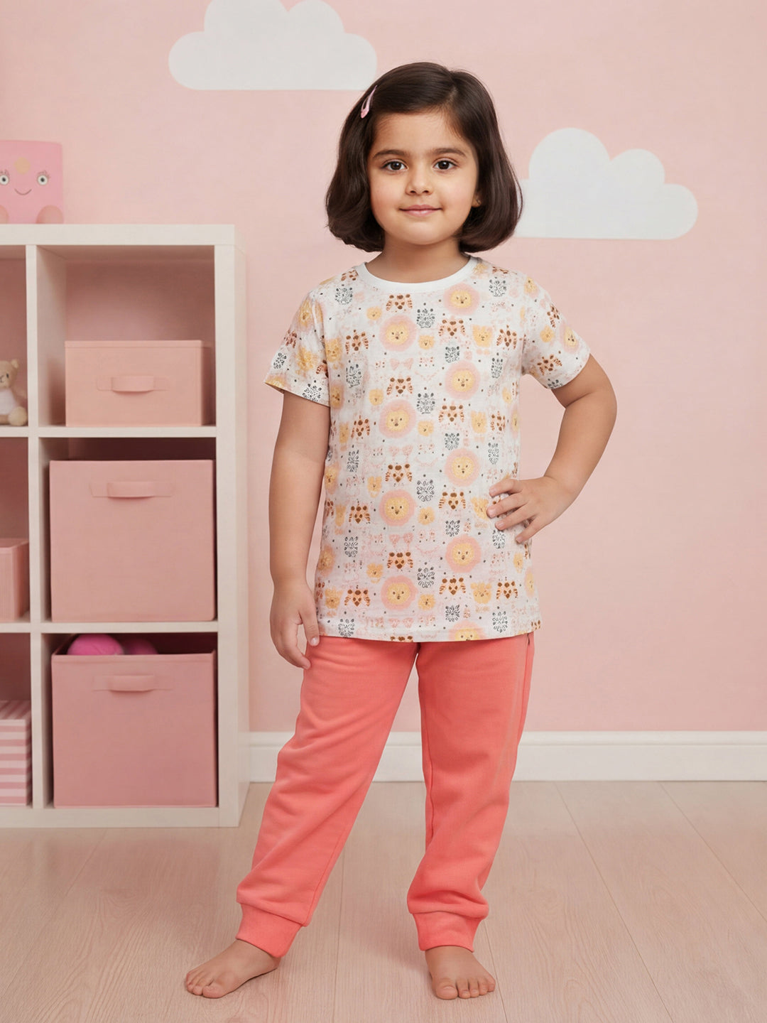 Pink 100% Cotton Joggers