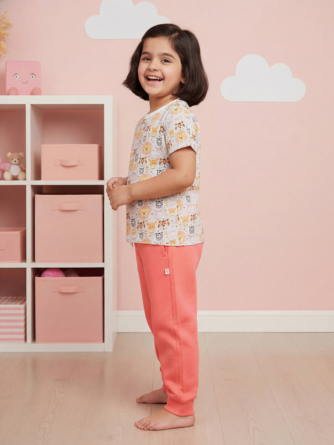 Pink 100% Cotton Joggers