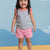 Dainty Frill T-shirt in Grey and Pink