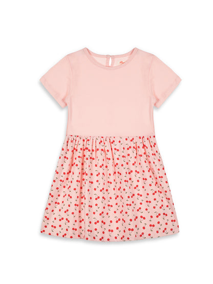 Fruity Fun Super Soft Dress for Girls (Pink)