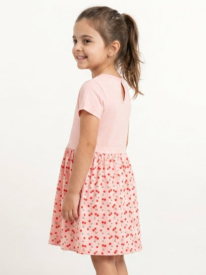 Fruity Fun Super Soft Dress for Girls (Pink)
