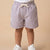 Summer Vibes Striped Shorts for Boys in Maroon and White